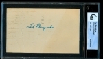 Ted Kluszewski 3x5 Autograph (Cincinnati Reds)